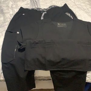 Figs scrub set - Black